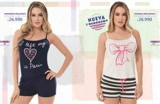 44 45
V I S C O S A / S · M · L · X L V I S C O S A / S · M · L · X L
$26.990 $26.990
ENTERIZO |REF.39627 PIJAMA |REF.39946
 