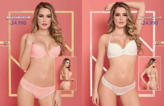 50 51
L Y C R A - E N C A J E / 3 2 · 3 4 · 3 6 LY C R A - A L G O D Ó N/ 3 2· 3 4 · 3 6
$24.990 $24.990
CONJUNTO|REF.6080 CONJUNTO|REF.6079
 