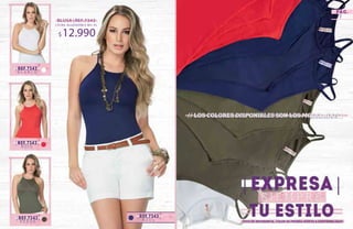 71
LYCRA ·ALGODÓN/S ·M·L·XL
$12.990
BLUSA|REF.7343
 