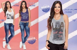 100 101
V I S C O S A / X S · S · M
$19.990
BLUSA|REF.1082
VISCOSA / Tall a : XS · S · M VISC OSA / Ta ll a : XS · S · M
$19.990 $16.990
BLUSA|REF.1080 BLUSA|REF.1087
 