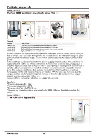 Filtri Acqua Italia Purificatore Digipure 9000S Sopra-Lavello 0,5 Micron - 4