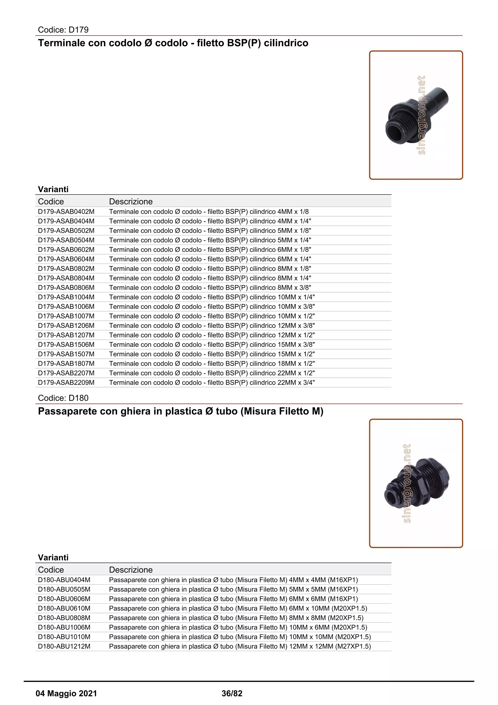 Raccordi a innesto rapido DM fit catalogo PDF