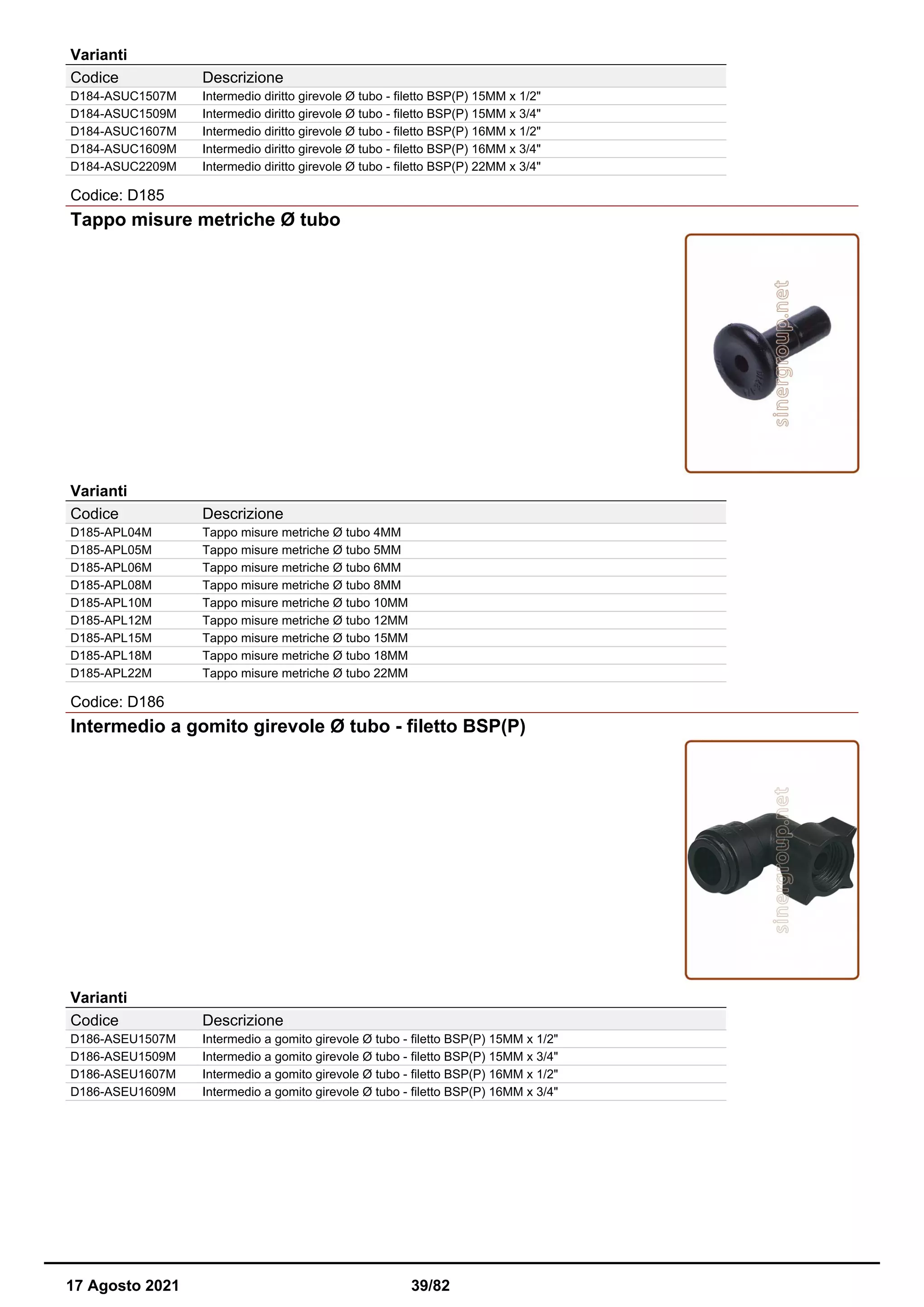 Raccordi a innesto rapido DM fit catalogo PDF Free Download