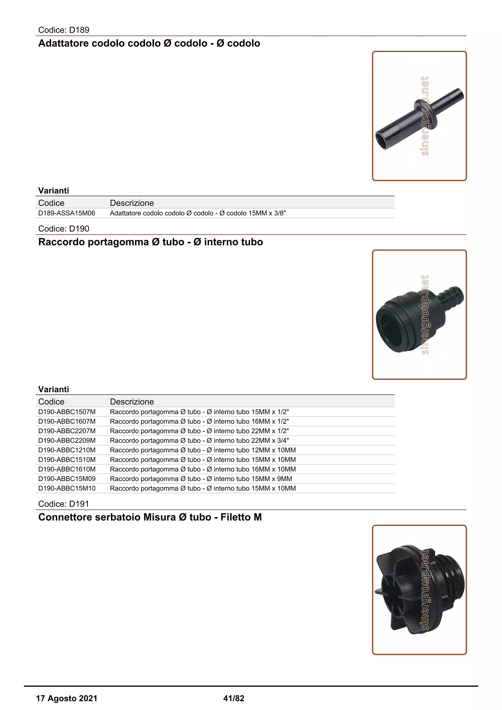 Raccordi a innesto rapido DM fit catalogo PDF Free Download