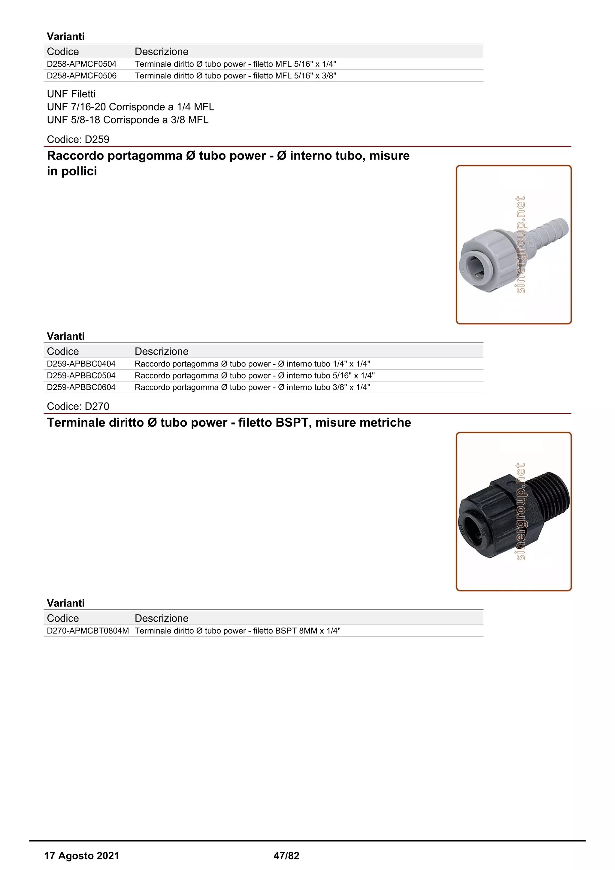 Raccordi a innesto rapido DM fit catalogo PDF Free Download