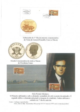 Catálogo com artigo sobre Ramalho Eanes