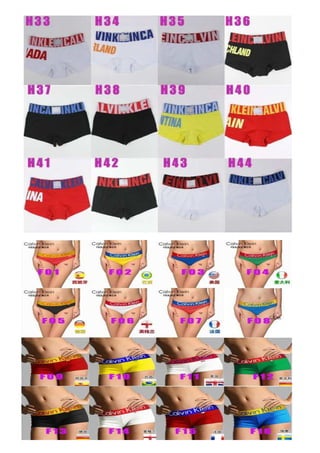 Catalogo ropa interior hombre y mujer