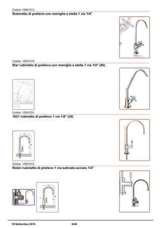Kit guarnizioni di ricambio per rubinetti cod. 10003006-C1, 10003006-C2,  10003018, 10003019, 10004001