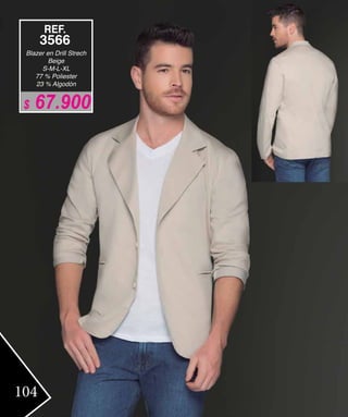 Blazer en Drill Strech
Beige
S-M-L-XL
77 % Poliester
23 % Algodón
REF.
3566
104
$ 67.900
 