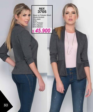 Blazer en Poliester Strech
Silueta Ajustada
Gris Jaspe
S-M-L
75 % Poliester
19 % Algodón
6 % Elastano
REF.
3705
80
$ 45.900
 