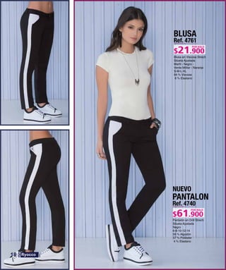 BLUSA
Ref. 4761
S-M-L-XL
POR SOLO
PANTALON
Ref. 4740
POR SOLO
NUEVO
18
 