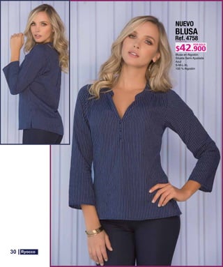 BLUSA
Ref. 4758
S-M-L-XL
POR SOLO
NUEVO
30
 