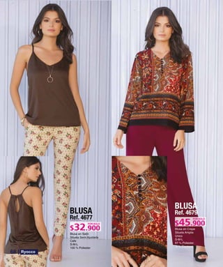 BLUSA
Ref. 4677
S-M-L
POR SOLO
BLUSA
Ref. 4679
S-M-L
POR SOLO
68
 