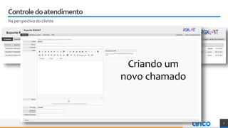 Controledoatendimento
Na perspectiva do cliente
7
Criando um
novo chamado
 
