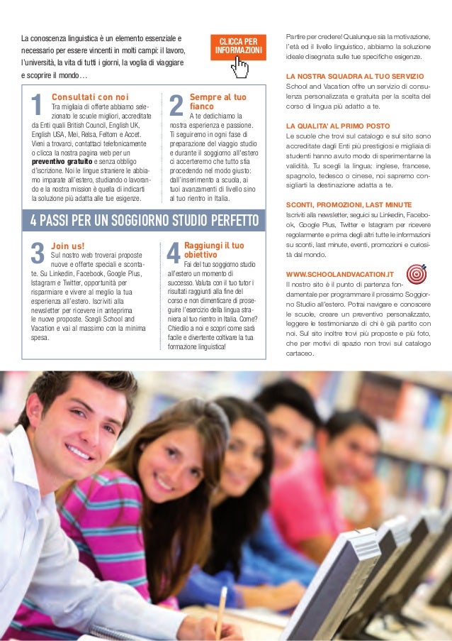 Catalogo Soggiorni Studio per Adulti 2015 Catalogo Soggiorni Studio per Adulti 2015