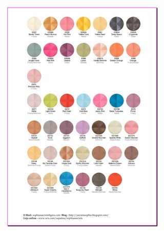 E-Mail- sophiassecrets@gmx.com Blog - http://secretssophia.blogspot.com/
Loja online - www.wix.com/aspalma/sophiassecrets
 