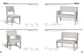 0,90
0,48
1,10 0,63
METRAJE
2,50
BANCO
OXFORD SIN BRAZOS
BANCO
OXFORD CON BRAZOS
0,90
0,68
0,48
1,10 0,63
METRAJE
4,00
Funda Brazos:	 0,75
0,48
0,90
0,52 0,63
METRAJE
1 ud.: 1,75
2 uds.: 2,75
0,68
0,48
0,90
0,61 0,63
METRAJE
2,50
Funda Brazos:	 0,75
113
112
SILLÓN
OXFORD
SILLA
OXFORD
 