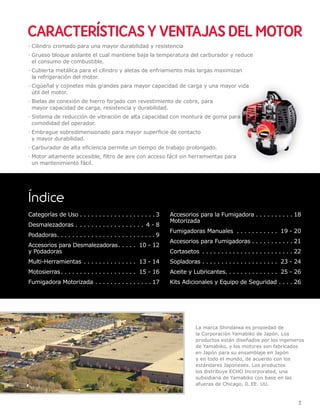 Catalogo tecnico shindaiwa