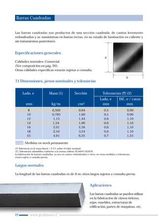 Catalogo tecnico barras_y_perfiles_de_acero_laminado | PDF