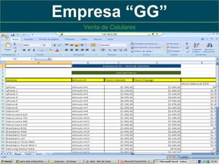 Empresa “GG”
Venta de Celulares

 