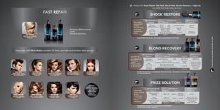 20
FAST REPAIR
FAST REPAIR
Cauterização a frio - tratamento de
recuperação rápida com ativos de
última geração.
MEN CARE
Cabelos masculinos, regula a
oleosidade e estimula o crescimento,
além de prevenir a caspa.
OIL CONTROL
Tratamento de equilíbrio
cabelos com raiz oleosa
e pontas secas.
ANTI - AGING
Tratamento que age diretamente na
raiz dos ﬁos fornecendo ativos
para renovação celular.
VOLUME THERAPY
Tratamento para proporcionar
corpo e volume aos ﬁos ﬁnos.
AFTER COLOR
Pós-coloração para maior
durabilidade da cor.
BLOND RESTORE
Tratamento profundo para
cabelos louros, sensibilizados
e sem brilho.
AMINO RESTORE
Cabelos quimicamente tratados.
Recupera a resistência, elasticidade
e o brilho das ﬁbras enrijecidas.
FILM REPAIR
Cabelos ressecados,
indisciplinados e volumosos.
Tratamento antifrizz.
SUN TRAT
Tratamento dos ﬁos antes
e após exposição ao sol,
mar e piscina.
Shampoo Bidimensional
Lipidic
Intensive Nutrition
Adquirindo o Kit Work Station completo (10 itens), seu salão terá também estes serviços:
Tratamentosqueprecisamdefontesdecalor.
CONSULTE
www.trussprofessional.com
PARA MAIS
INFORMAÇÕESS
SOBRE OS
TRATAMENTOS
Adquirindo Shock Repair, Net Mask, Blond Mask, Keratin Recovery e High Liss
seu salão terá mais estes serviços:
+
Proteção Diária: Day by Day - diurno/noturno, Instant Repair e Hair Protetor.
Proteção Diária: Shampoo e Condicionador Blond, Day by Day - diurno/noturno e Hair Protector.
Uso Semanal: Night Spa.
Proteção Diária: Day by Day - diurno/noturno e Instant Repair.
Uso Semanal: Net Mask e Night Spa.
 