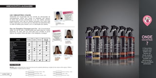 94
ONDE
ENCONTRAR
?
A Nova linha,
assinada pelo
estilista mais
famoso do
Brasil, poderá
ser encontrada
também em
perfumarias e
lojas de cosméticos
sofisticadas.
HOME CARE
Marsala Red - 260mlCódigo:
Cooper - 260mlCódigo:
Chestnut Cool Brown - 260mlCódigo:
ATIVO PRINCIPAL
Soft Hair: agente condicionante que proporciona força aos fios, excelente desembaraço, redução do frizz, maciez e brilho superior. Melhora
a penteabilidade e minimiza danos na cutícula.
Warm Brown Chocolatte - 260mlCódigo:
Golden Beige - 260mlCódigo:
Champagne Ice Blond - 260mlCódigo:
USO OBRIGATÓRIO; COLORS
Tratamento de recuperação dos fios através da sobreposição de
micropigmentos nobres, sem metais ou oxidantes, que aderem
às áreas mais porosas, intensificando a cor dos cabelos coloridos
proporcionando nova vida em cabelos mechados, com muito mais
brilho. É ideal para uso home care nos intervalos do tratamento feito
no salão de beleza, para manter a cor e a hidratação dos cabelos.
Dica: Uso Obrigatório; Champagne Louro Frio - não é recomendado
utilizar em dia de luzes e descolorações pois pode absorver muitos
pigmentos. Ao optar pelo uso, inicie pela nuca e finalize na parte
superior da cabeça. Deixe até obter o tom desejado e enxágue.
ONDE
ENCONTR
A Nova linha,
assinada pelo
estilista mais
famoso do
Brasil, poderá
ser encontrada
também em
perfumarias e
lojas de cosméticos
sofisticadas.
 