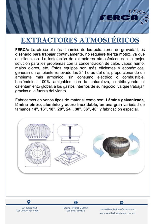 Ferca Catálogo ventiladores industriales -ferca-- | PDF