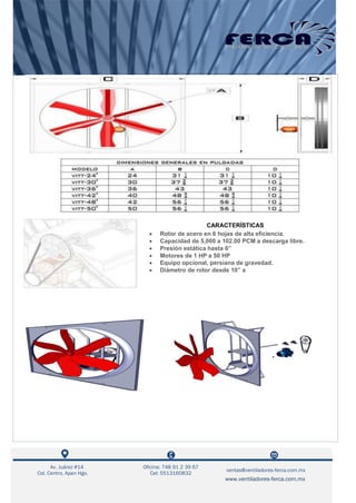 Ferca Catálogo ventiladores industriales -ferca-- | PDF