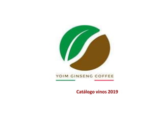 Catálogo vinos 2019
 