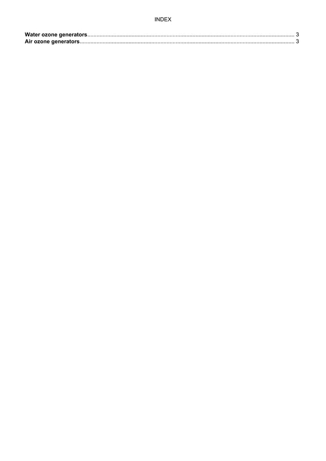 Ozone generator catalog PDF Lung and Respiratory Health Diseases