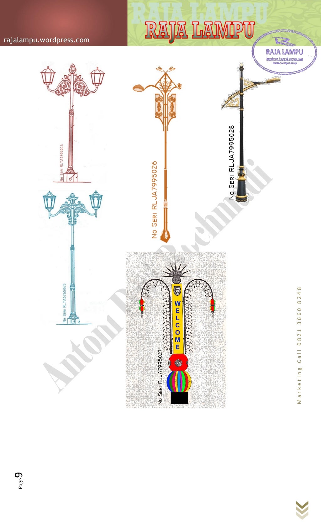 Daftar Harga Katalog Tiang Lampu Antik Komposit 3D Daftar Harga Katalog Tiang Lampu Antik Komposit 3D