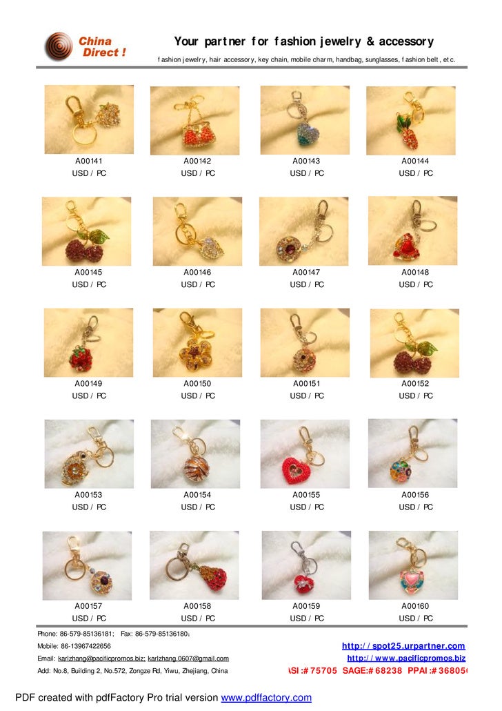 our jewelry catalog sample