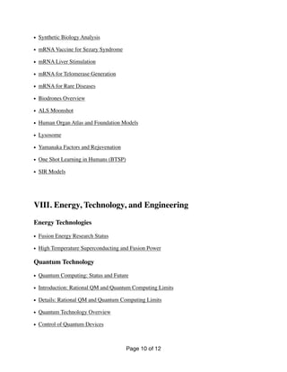 Downloadable Catalog of Advanced Science Topics and Research | PDF