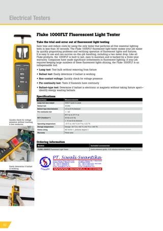 Fluke 1000FLT Fluorescent Light Tester Screenshot