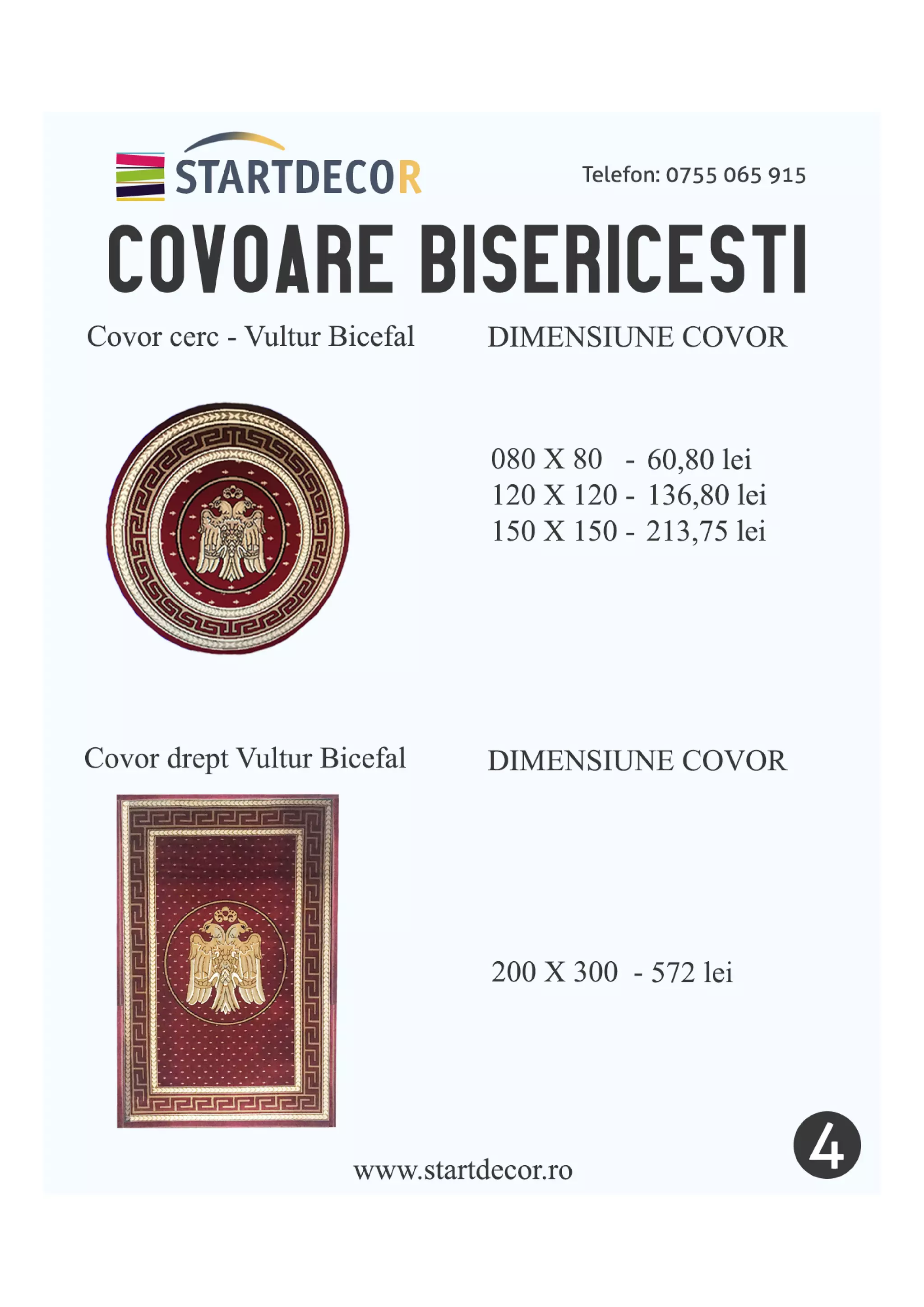 Traverse bisericesti Catalog Startdecor.ro
