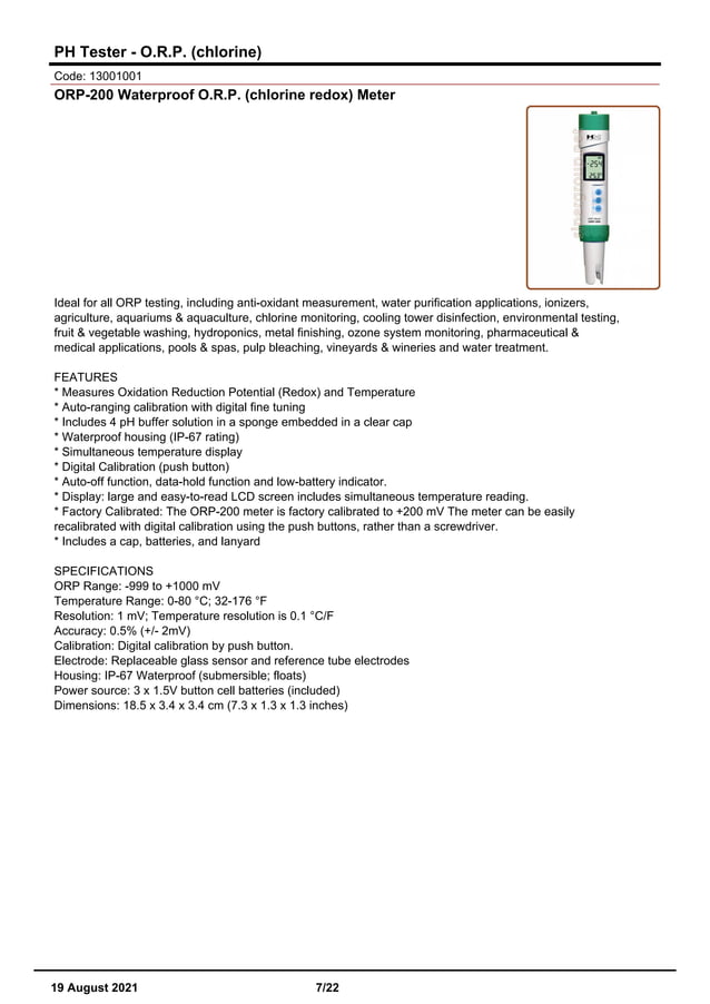 Tester and rapid kit for analysis catalog PDF Chemistry Science