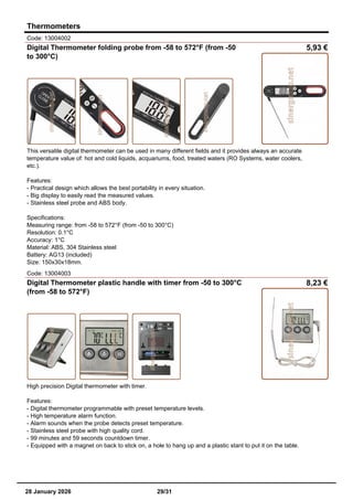 Thermometer Hsn Code Control and dosing instruments catalog | PDF