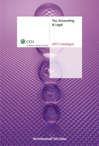 Tax,Accounting & legal books 2011 CCH India
