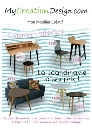 Catalogue Mobilier Design et Créatif MYCREATIONDESIGN.COM