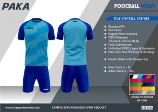 PAKA Custom Sportswear Catalog