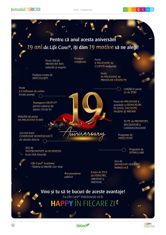 Jurnalul Fericirii Life Care Iulie 2024 PDF
