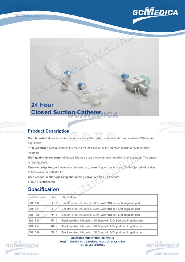 Catalogue ent single use suction tube