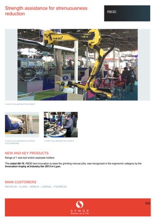  French Expertise_Metalworking - Automation and Control divisions_Offre en France Symop (EMO 2015) 