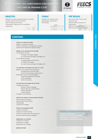 Personnaliser l’utilisation du PP et des fichiers
77www.feecs-usinage.fr
CFAOFILCFAOTOURNAGE
 