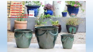 SET OF 4
- D60 X H56 CM
- D50 X H42 CM
- D38 X H35 CM
- D28 X H28 CM
- Production time: 45-60 days
Price for sets: 38.02 $
 