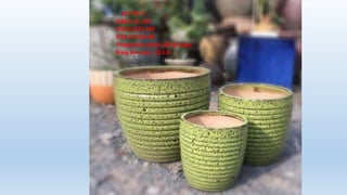 SET OF 3
- D38 X 31 CM
- D30 X H23 CM
- D22 X H19 CM
- Production time: 45-60 days
Price for sets: $13.6
 