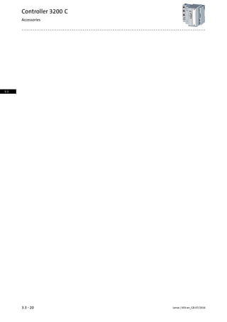 Lenze | V03-en_GB-07/20163.3 - 20
Controller 3200 C
Accessories
3.3
 