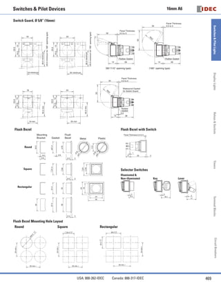 13
A6 Series Key Selector Switches ø16
Key Selector Switches
 Package Quantity: 1
Shape Position Operation
Key Retained
at ●
Contact
Part No.
IP40 IP65
Rectangular
AS6H
Disc tumbler key
Wave key
90°
2-position
Maintained
A
L R SPDT AS6H-2K1A AS6H-2K1PA
DPDT AS6H-2K2A AS6H-2K2PA
B
L R SPDT AS6H-2K1B AS6H-2K1PB
DPDT AS6H-2K2B AS6H-2K2PB
C
L R SPDT AS6H-2K1C AS6H-2K1PC
DPDT AS6H-2K2C AS6H-2K2PC
Spring return from right B
L R SPDT AS6H-21K1B AS6H-21K1PB
DPDT AS6H-21K2B AS6H-21K2PB
45°
3-position
Maintained
A L
C
R
DPDT AS6H-3K2A AS6H-3K2PA
B
L
C
R
DPDT AS6H-3K2B AS6H-3K2PB
C
C
RL
DPDT AS6H-3K2C AS6H-3K2PC
D
C
RL
DPDT AS6H-3K2D AS6H-3K2PD
E
L R
C
DPDT AS6H-3K2E AS6H-3K2PE
G
L
C
R
DPDT AS6H-3K2G AS6H-3K2PG
H
C
L R
DPDT AS6H-3K2H AS6H-3K2PH
Spring return from right
B
C
L R
DPDT AS6H-31K2B AS6H-31K2PB
D
C
RL
DPDT AS6H-31K2D AS6H-31K2PD
G
L
C
R
DPDT AS6H-31K2G AS6H-31K2PG
Spring return from left
C
C
RL
DPDT AS6H-32K2C AS6H-32K2PC
D
C
RL
DPDT AS6H-32K2D AS6H-32K2PD
H
C
L R
DPDT AS6H-32K2H AS6H-32K2PH
Spring return two-way D
C
RL
DPDT AS6H-33K2D AS6H-33K2PD
•	Specify the key code in place of  in the Part No.: T (disc tumbler key), S (wave key)
•	For contact operation, see page 14.
•	Key is retained at ● positions and removable at  positions.
•	Two keys are supplied.
•	The front of key cylinder is made of metal.
•	For disc tumbler key, only one type of key is available.
•	For wave key, besides the standard key (key number 0H), six other keys are also available.
To order other keys, specify the key number as shown below:
Note:
Key number is indicated on the key cylinder.
Standard keys do not have a key number indication.
Example: AS6M-2KS1PA-1H
	 (blank):	 Standard key (0H)
	 1H to 2H:	 Reversible key
	 3H to 6H:	 Non-reversible key
 