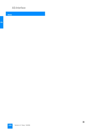 AS-Interface
Notes
2/28 Siemens LV 1 News · 04/2006
2
 