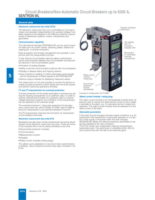 Micropro Unit Thông số kĩ thuật Siemens-ACB-3 WL | PDF